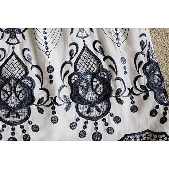 Le Marais Paris - Silk Embroidered Tunic or Swim Cover, Oversized Medium - Picture 6 of 10